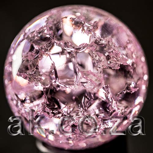 Optical Borosilicate Crown lead Crystal Ball 40mm Pink